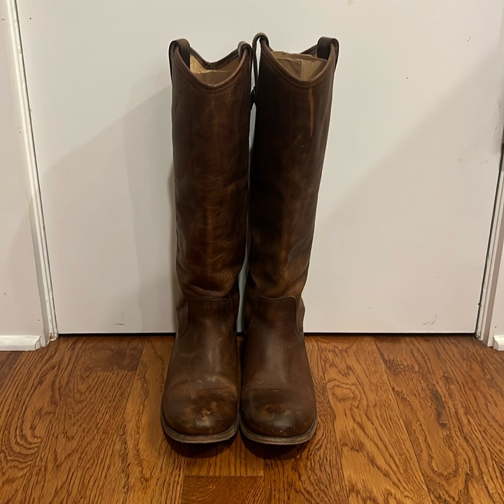 Frye brown Melissa boots extended calf size 8